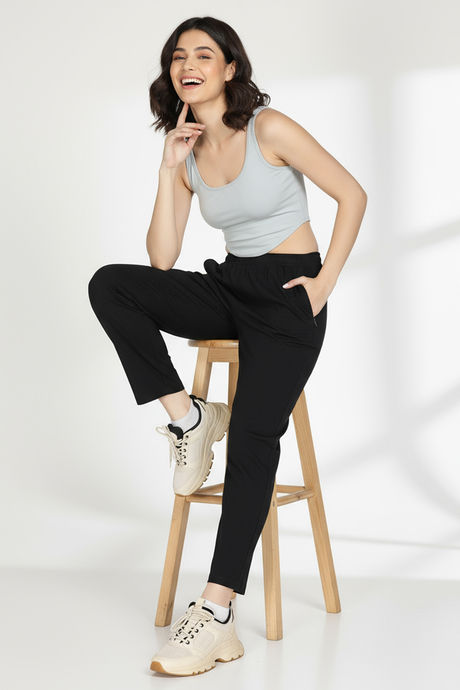 Zivame Knit Cotton Lifewear Bottom - Black Beauty — image 4